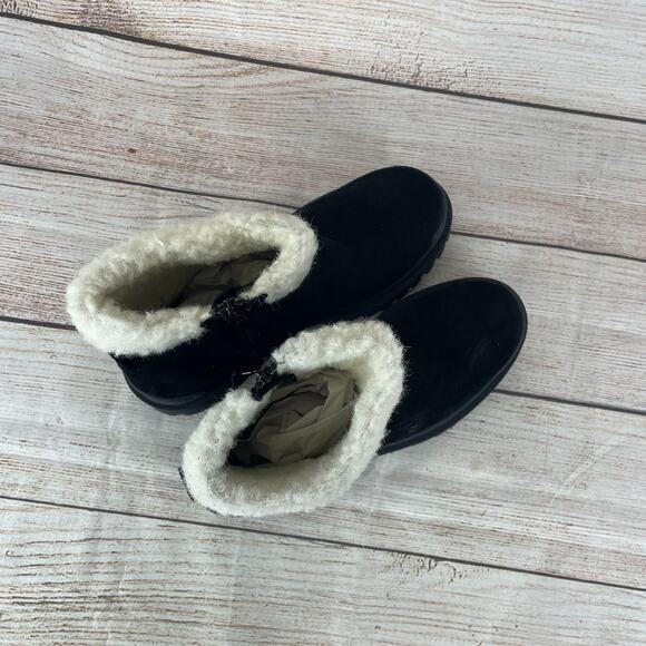 Miz Mooz Hessy Womens Sz EU 39 US 6.5-7 Ankle Boots Black Suede Wool Lining - Picture 7 of 9